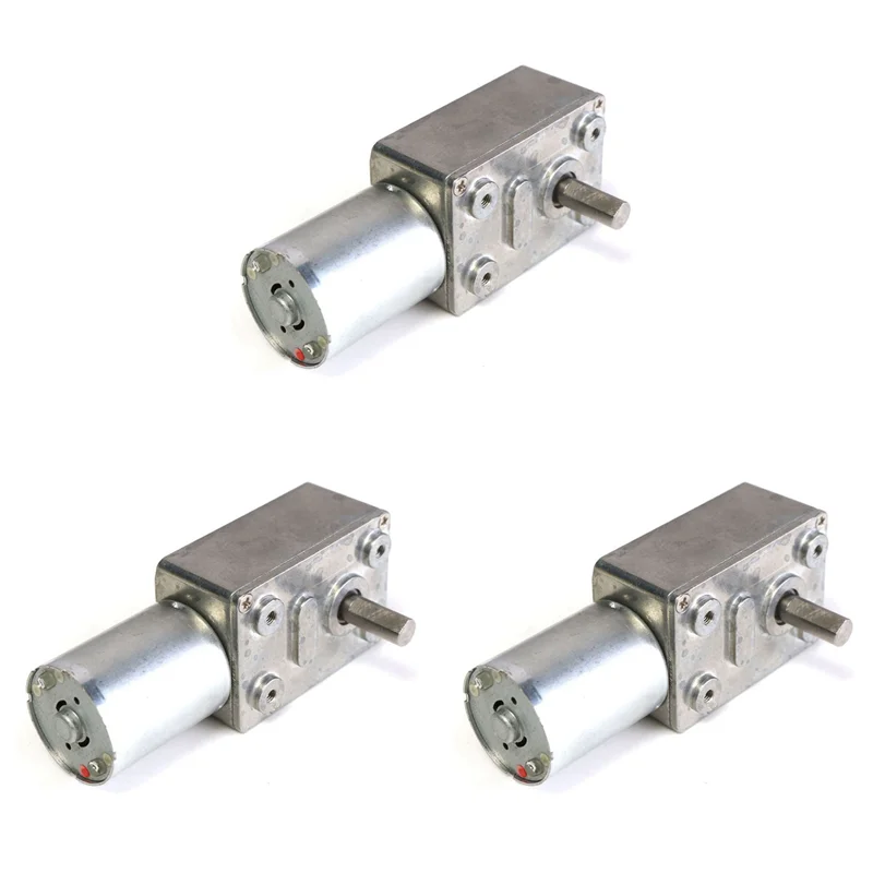 ABXF-3X GW370 12V 6Rpm Reversible High Worm Geared Motor Torque Turbo DC Motor 35A