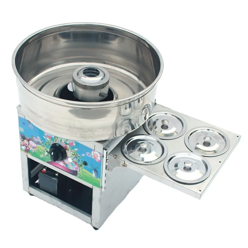 Commercial  Candy Floss Machine Guangdong Candy Cotton Makers for Snack Machine New  Gas Automatic Cotton Candy Machine