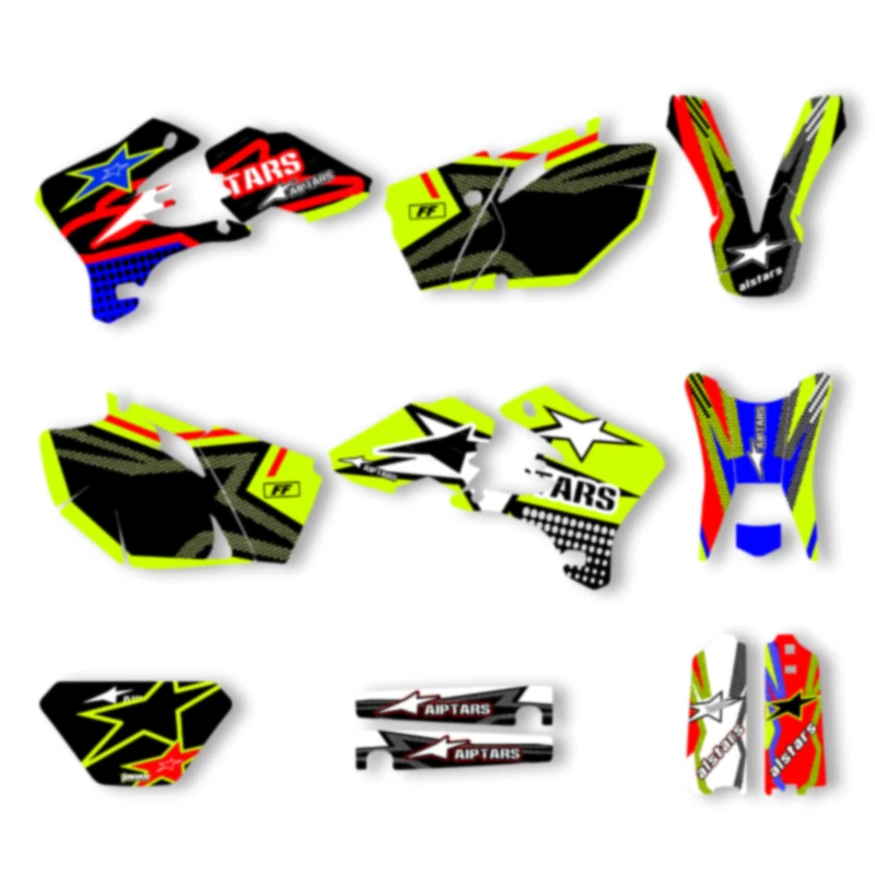 

SPACE Custom Motorcycle Graphics Background Decal for YAMAHA WRF250 2003 2004 WRF450 2005 2006 Stickers Kits 001