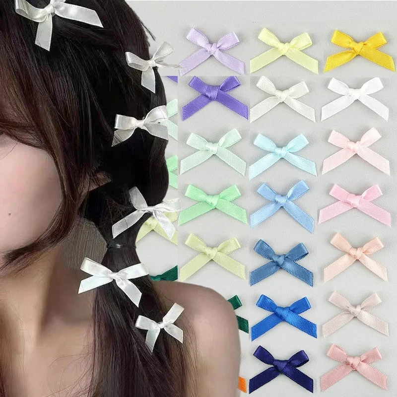 6/24pcs Korean Bowknot Hair Clips Ballet Ribbon Bow Hairpins Bang Clip Girls Mini Grabs Clips Women Headwear Hair Accessories