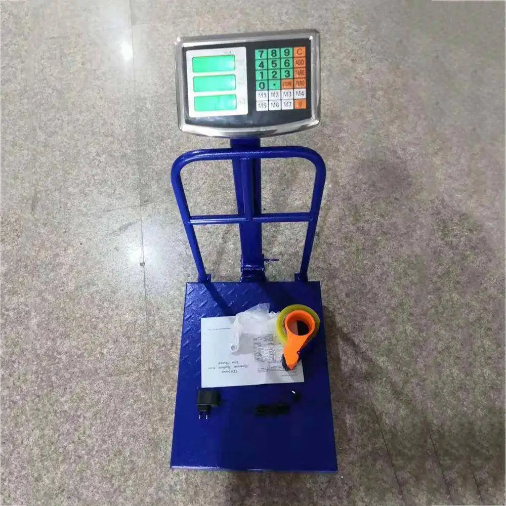 Electronic Price Scale English Version 150kg/300kg/500kg with Guardrail Electronic Scale