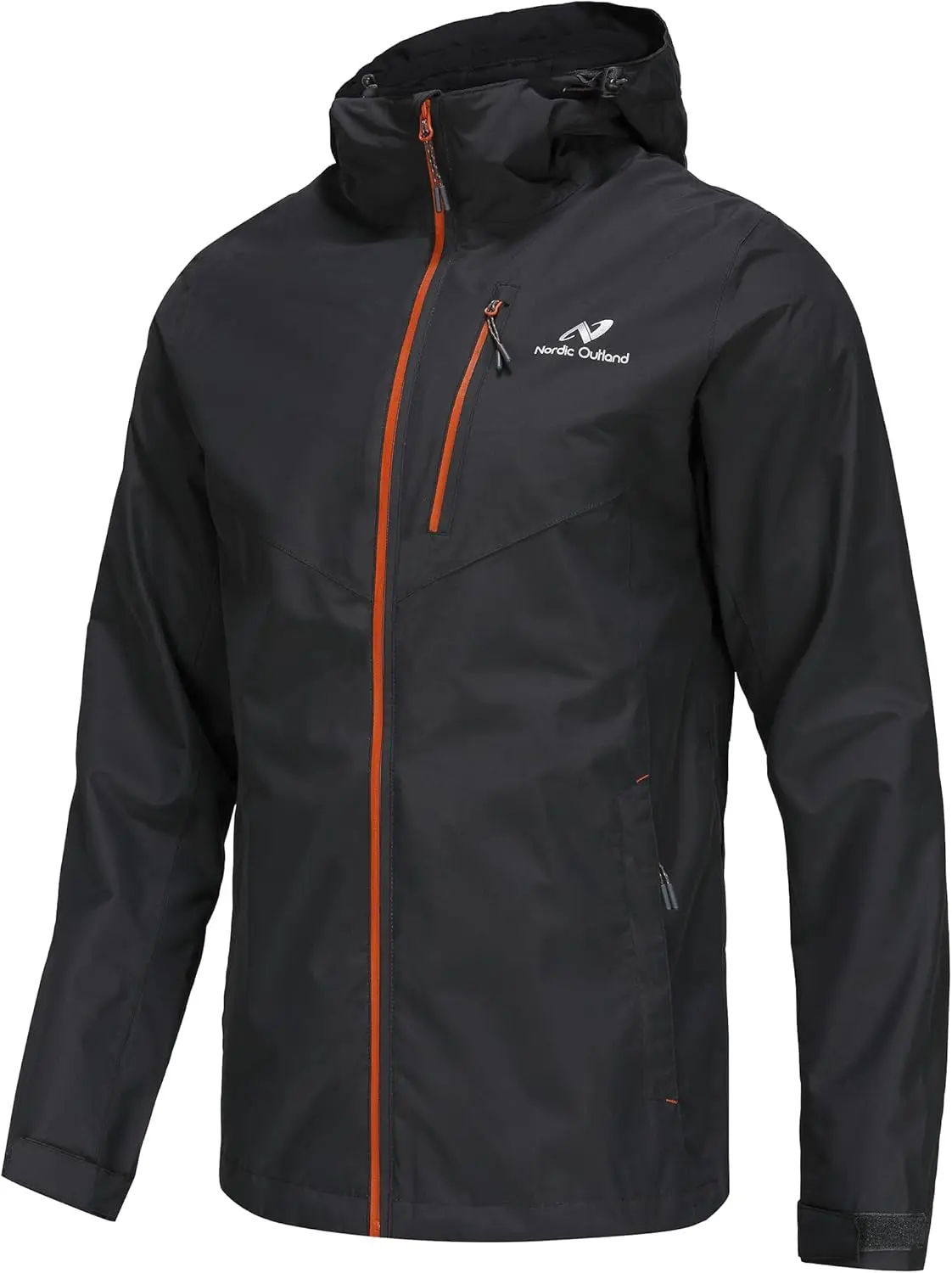 

Men's Lightweight Waterproof Hooded Rain Jacket for Outdoor Hiking and Mountain Activities