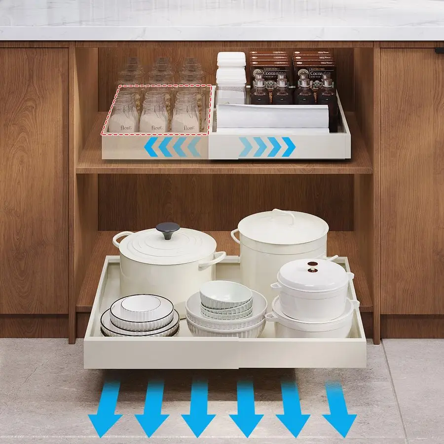 

Органайзер для шкафа, расширяемый 13,7819.69, прочная несущая нано клейкая фиксированная металлическая полка, подходит для кухонных шкафов, сид.