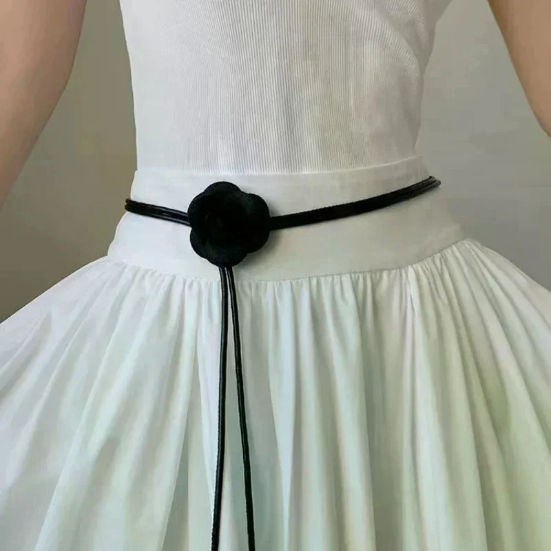 Weaving Tassel Waist Rope - Korean Knotted Thin Belt, Wax Thread Dress Decoration