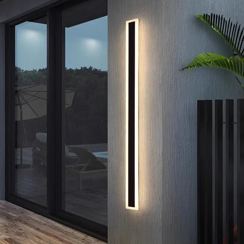 Outdoor Waterproof Wall Lights Long Strip Villa Gate Balcony LED Lights IP65