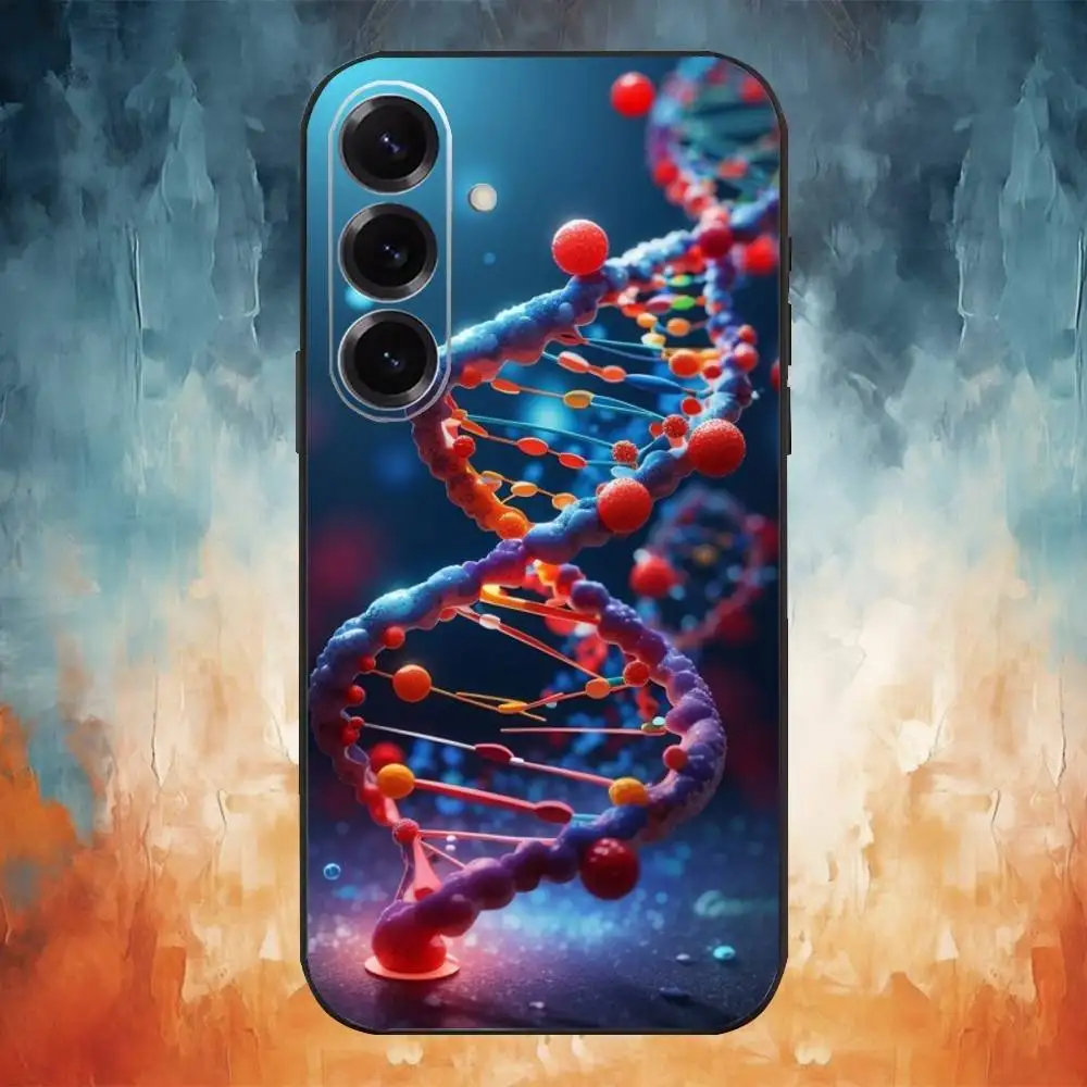 Funda de teléfono Biology D-N-A Science para Samsung GalaxyA13,21s,22,31,32,52,53,71,72,73, funda negra suave
