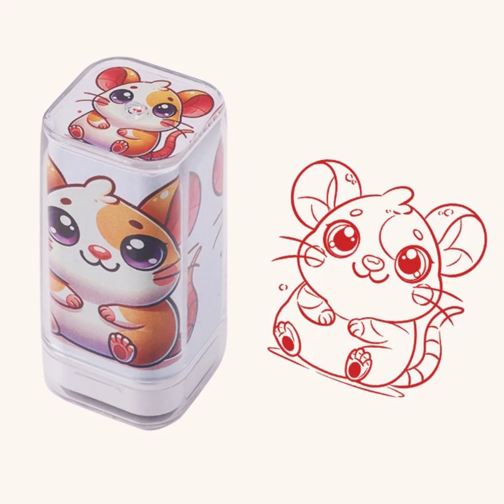 

Dragon Monkey Zodiac Stamps Hand Account DIY Painting Cute Animals Seal Stationery Journal Animals Figure Stamps Boys and Girls