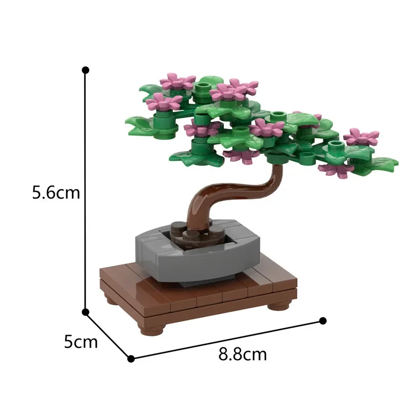Creative Green Bush ดอกไม้หญ้าพืชบอนไซบล็อกอาคาร MOC Mini Plant บ้านเครื่องประดับ DIY เด็กปริศนาของเล่นของขวัญวันเกิด