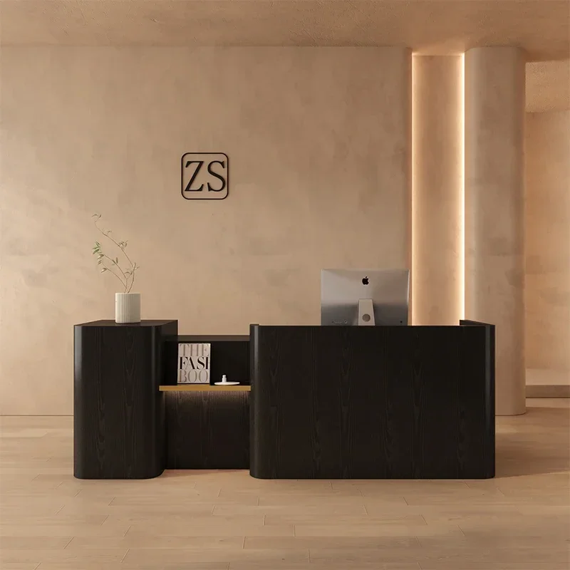 

Beauty Podium Reception Desk Office Lectern Customized Luxury Modern Barbershop Front Desk Salon Bureau Meuble Bar Furniture