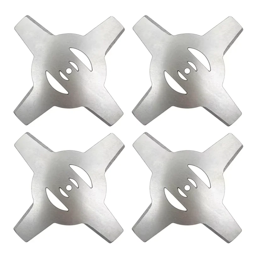 Garden Power Tool Accessories 4Pieces Metallic Blade 4Teeth for Electrical Grass Trimmer Brush Cutter