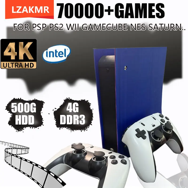 

G11 60+Emulators 500GB Retro Game Console Batocera I3-3110M 70000+Games For Wii PS2 PSP GameCube N64 Wireless handle 4K HD TVBox
