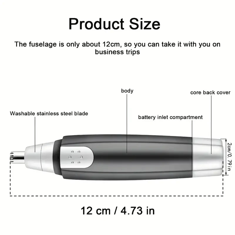 Electric Nose Hair Trimmer For Men Battery Model Trimming Nose Hair Women Nostrils Trim The Hair Scissors Nasal Hair Knife image 4