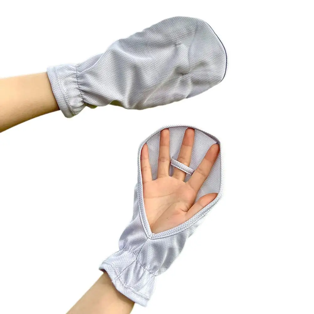 1Pair Sunscreen Protection Gloves Women Summer Ice A Nti-sunburn Driving Gloves Cooling Mesh Breathable Thin Wrist Arm Cuffs New