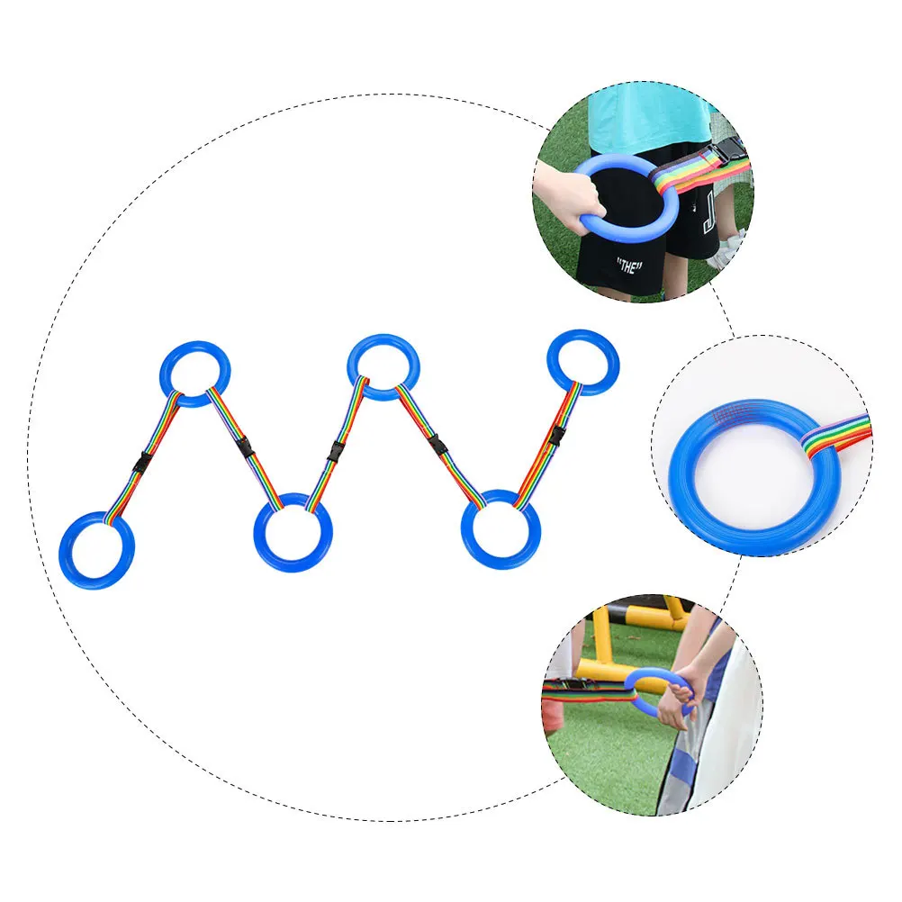 6 pezzi anello per corda da passeggio di sicurezza per bambini della scuola materna 100x100x10 cm maniglie per bambini corda da passeggio per esterni anti-smarrimento