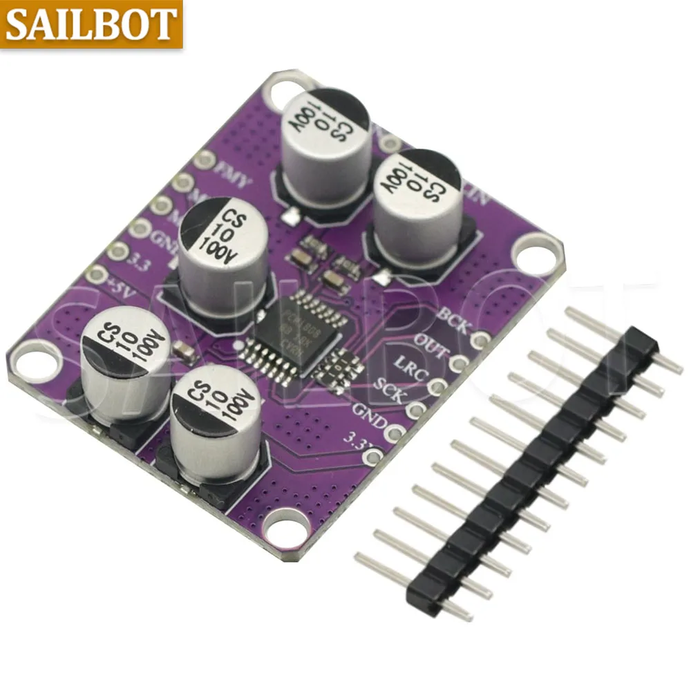 1-10PCS PCM1808 105dB SNR Audio Stereo ADC Single-Ended Analog-Input Decoder 24bit Amplifier Board Player Module