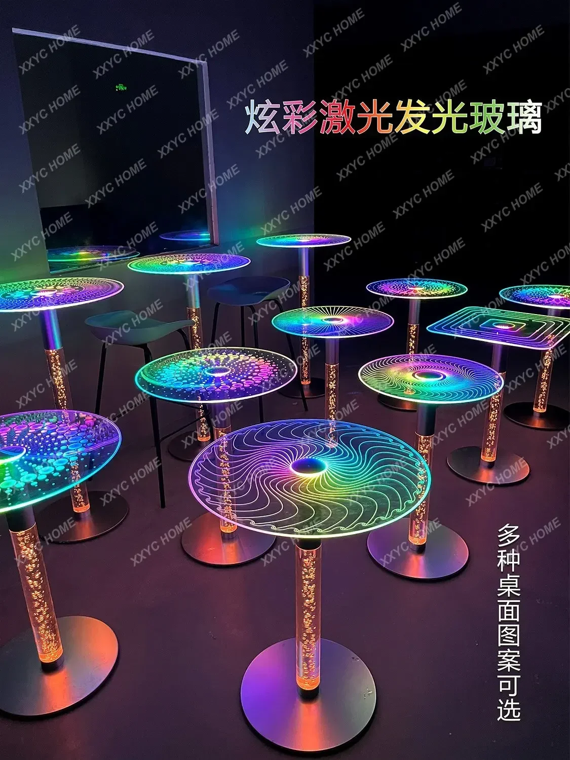 Luminous table Bar Bar Outdoor lighting Ambient table Milk tea table and chairs