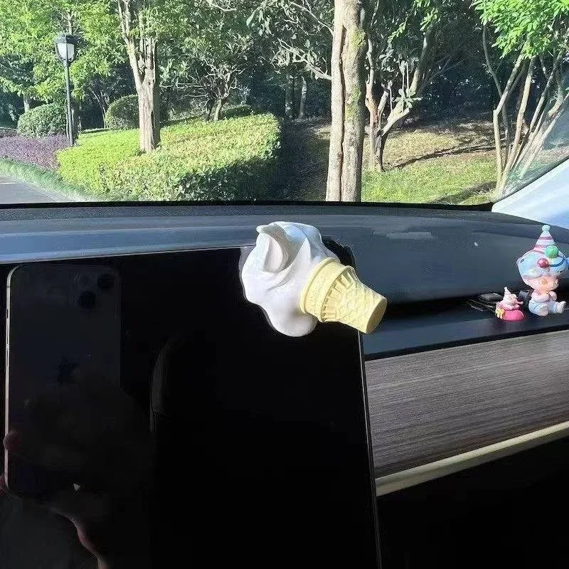 Cute ABS decoration, ice cream cone car decoration - add fun and charm to your vehicle!