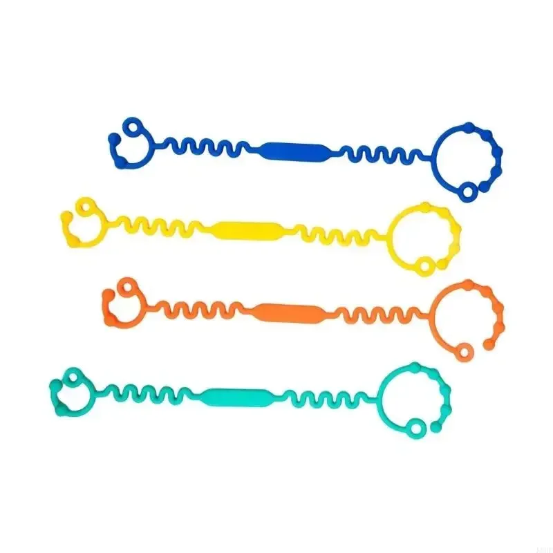 K8GF Upgrades Silicone Baby Toy Leashes Stretchable & Safe Toy Security Straps Secure Straps Pacifiers On Strollers & Chairs