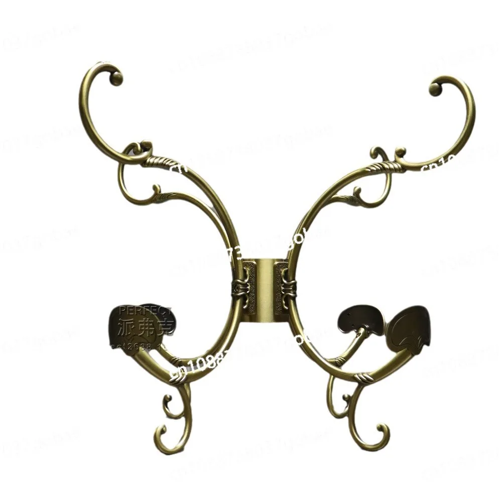 

American creative furniture coat rack accessories solid wood floor bedroom coat hook zinc alloy bronze coat hook
