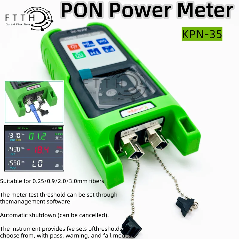 

Измеритель мощности FTTH PON Komshine KPN-35Pon 1310/1490/1550 нм SC APC/SC UPC Кабель Ручной оптоволоконный тестер FTTX