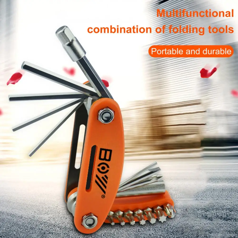 8002B Bicycle Repair Tool 20-in-1 Foldable Portable Cycling Mountain Bike Multitool Tire Repair Tools for Bike Maintenance Tools