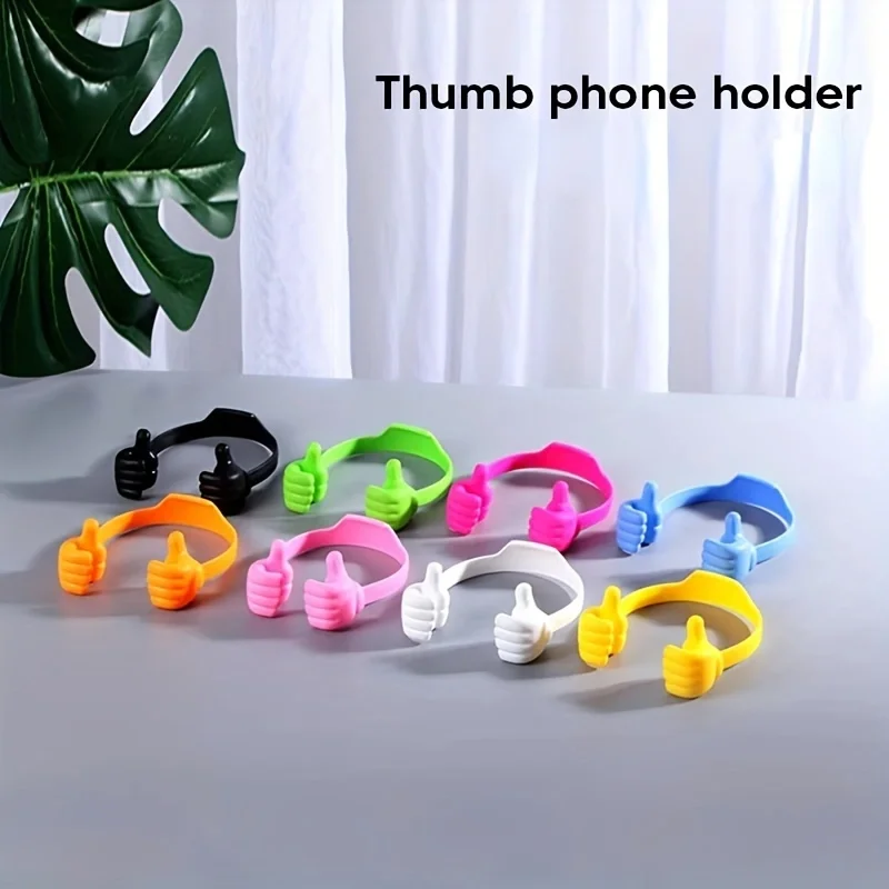 Thumbs-up Cell Phone Holder, Adjustable plastic Phone Stand, Multi Colors Portable Desktop Stand for iPhone Xiaomi Samsung