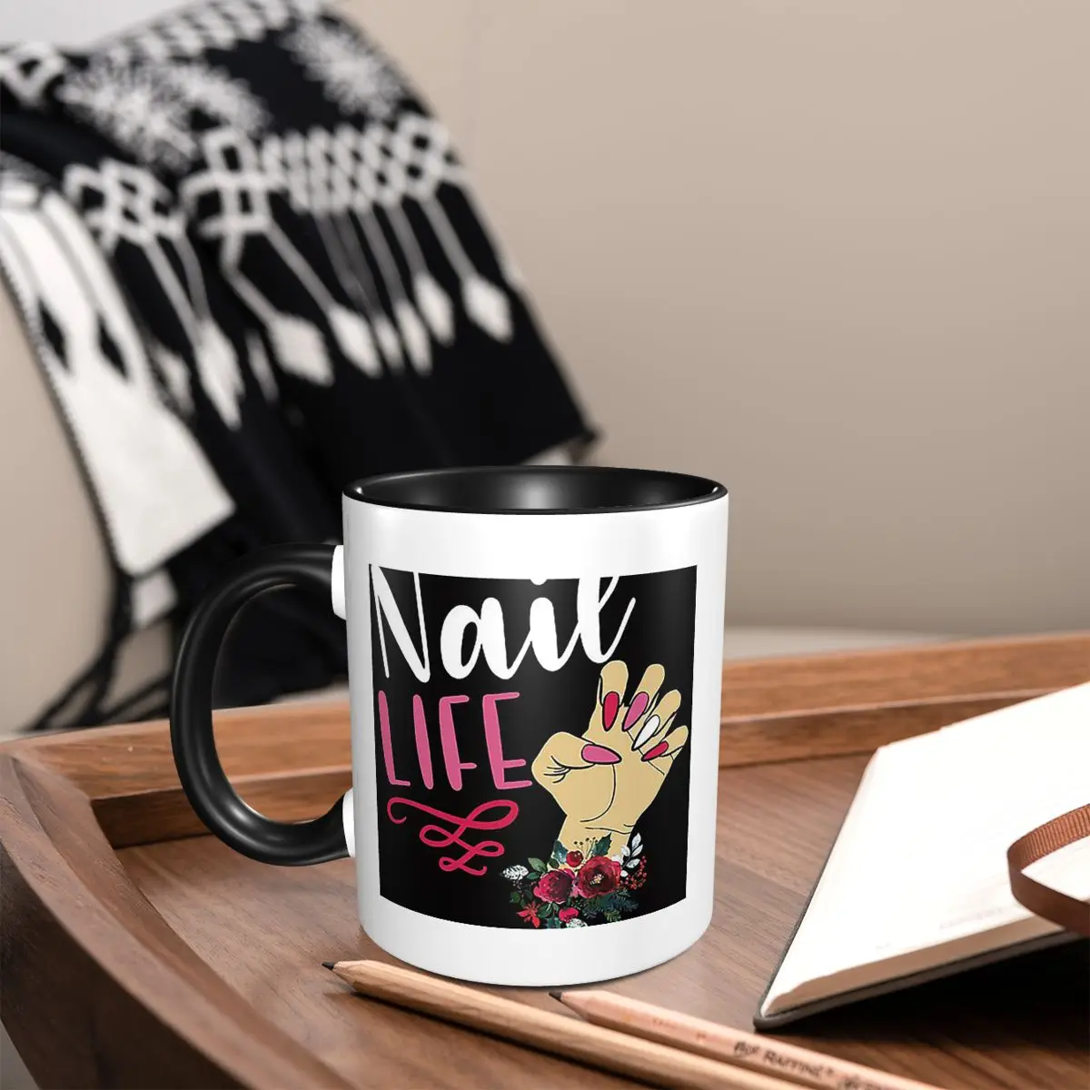 

Nail Tech Technician Salon Gel Nails Manicure Cosmetology Cosmetologist Mug Ceramic Coffee Cups Tea Mugs Milk Cup Drinkware