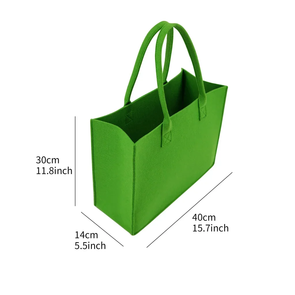 Women Felt Tote Bag Shoppers Bag Storage Organizer Reusable Grocery Bag  Handbags