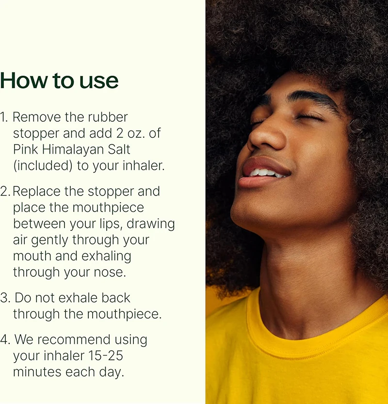 Ceramic Salt Inhaler Humidifier Convenient Himalayan Salt Atomizer For Cleaning Respiratory System And Relieving Stress