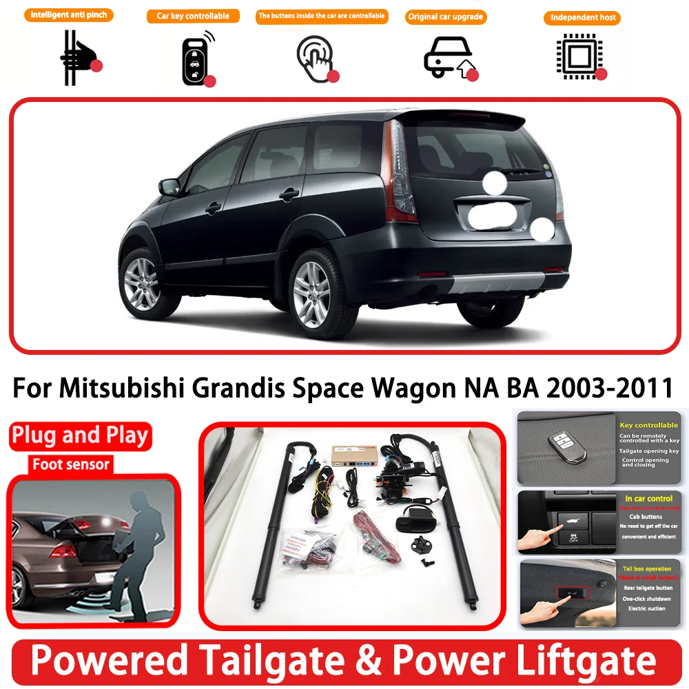 for Mitsubishi Grandis Space Wagon NA BA 2003-2011 Plug and Play Auto Powered Tailgate Power Liftgate Rear Trunk Opener System