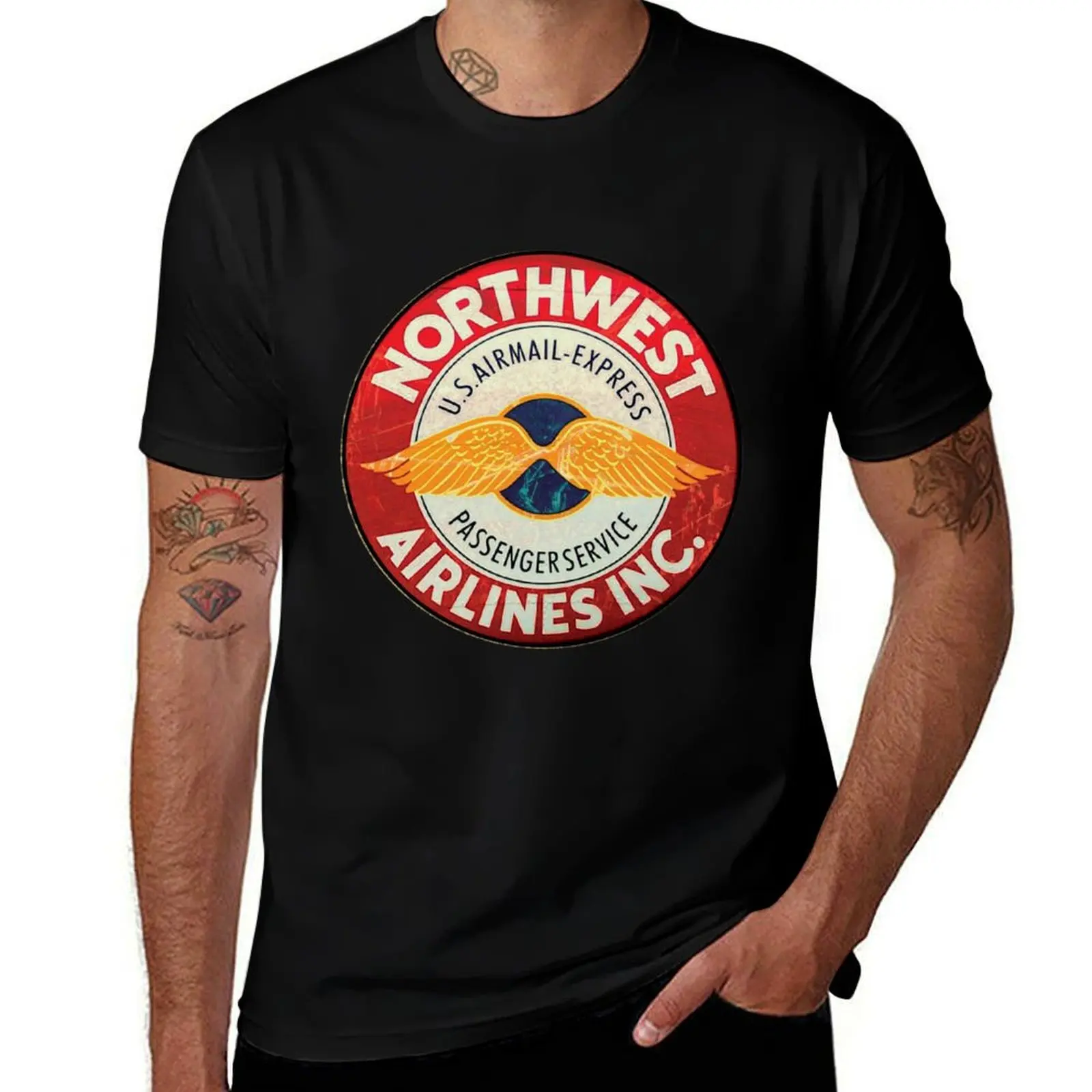 Northwest Airlines T-Shirt All Weather Casual Short Sleeve T-Shirt