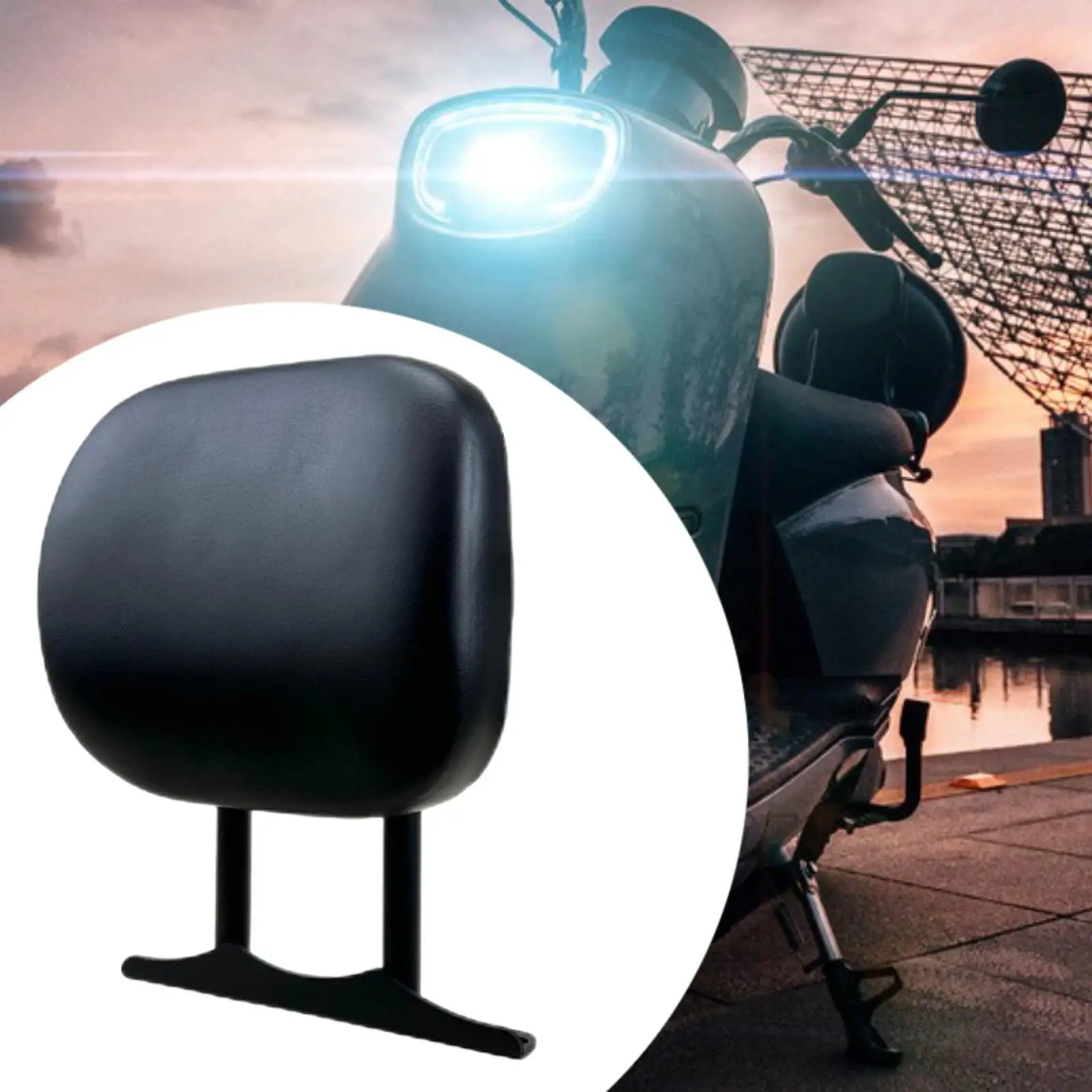 

Motorcycle Rear Backrest Multipurpose Comfortable Professional Practical Sissy Bar Backrest Easy Installation Attachments