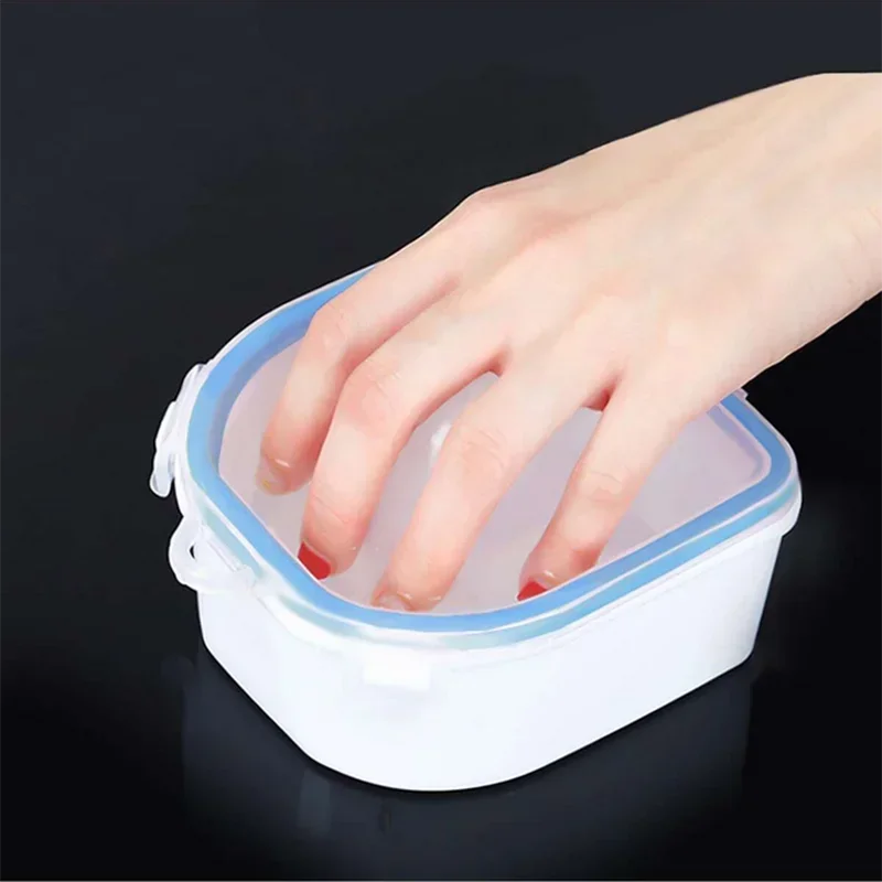 ネイルポリッシュリムーバー浸漬ボウル ネイルアートトリートメントヘルスツール 耐久性のある角質ケアバブルボウル ジェルネイルリムーバー