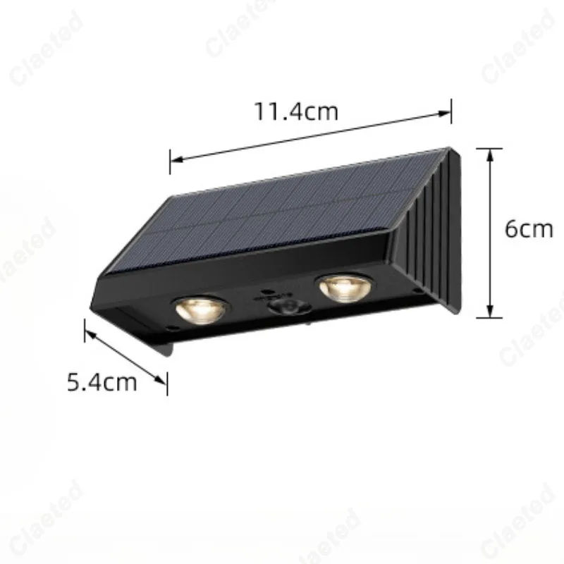 New LED Solar Light Outdoor Waterproof Courtyard Garden Corridor Staircase Wall Atmosphere Decoration Lighting Fixtures
