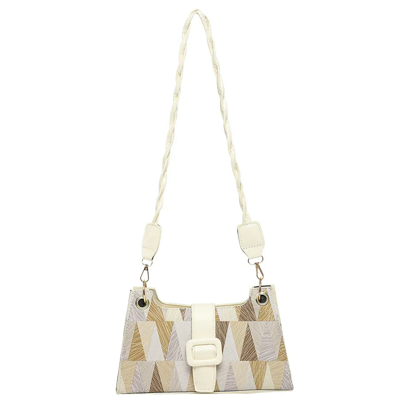 Trendy Color Block Crossbody Bag 2025 New for Women, Lightweight Chain Strap Shoulder Purse, Casual Small Bag for Daily Use