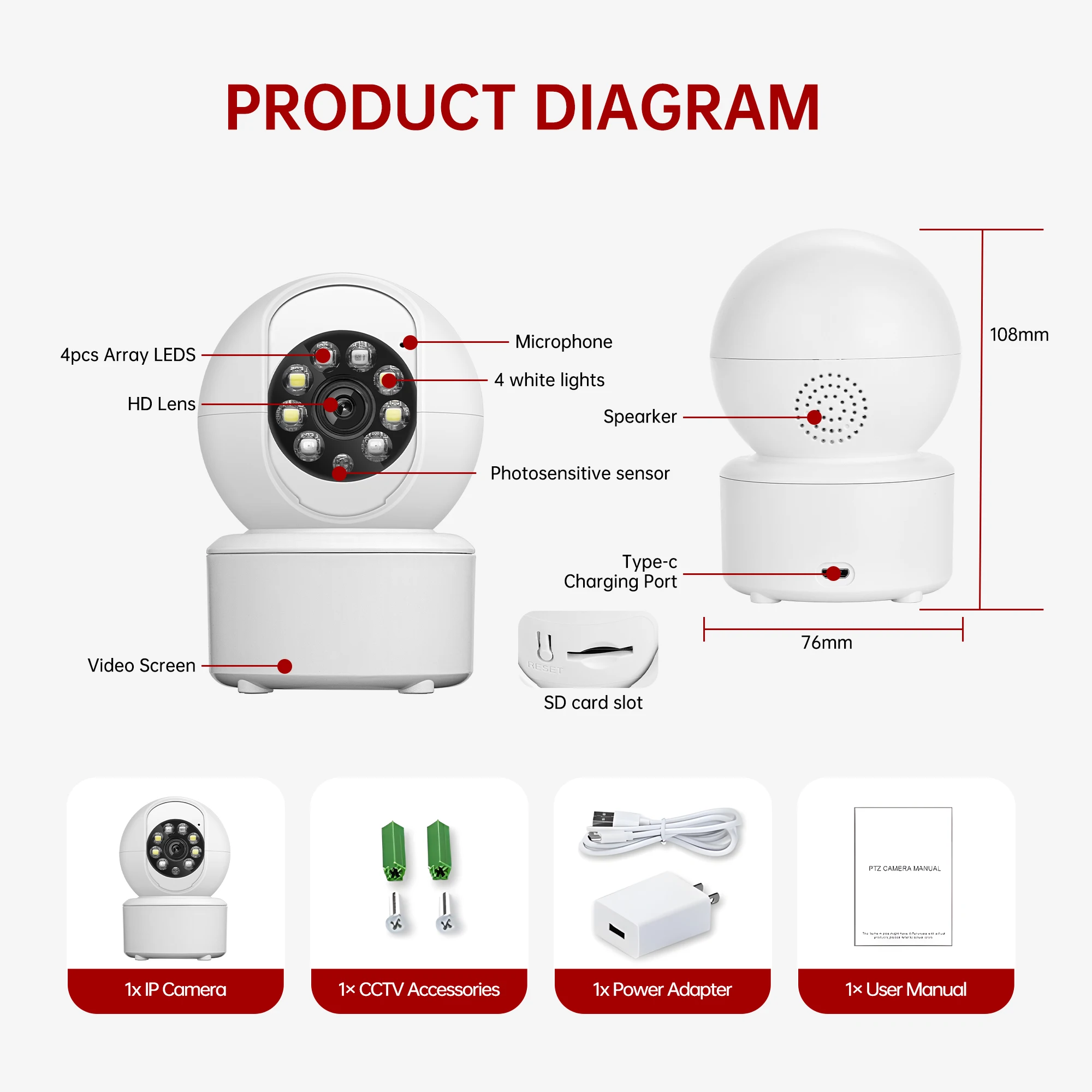 Imagem -06 - Mini Wifi Smart Câmera Proteção de Segurança Monitor do Bebê Câmera a Cores Visão Noturna ai Rastreamento Humano Áudio Bidirecional Icsee 3mp