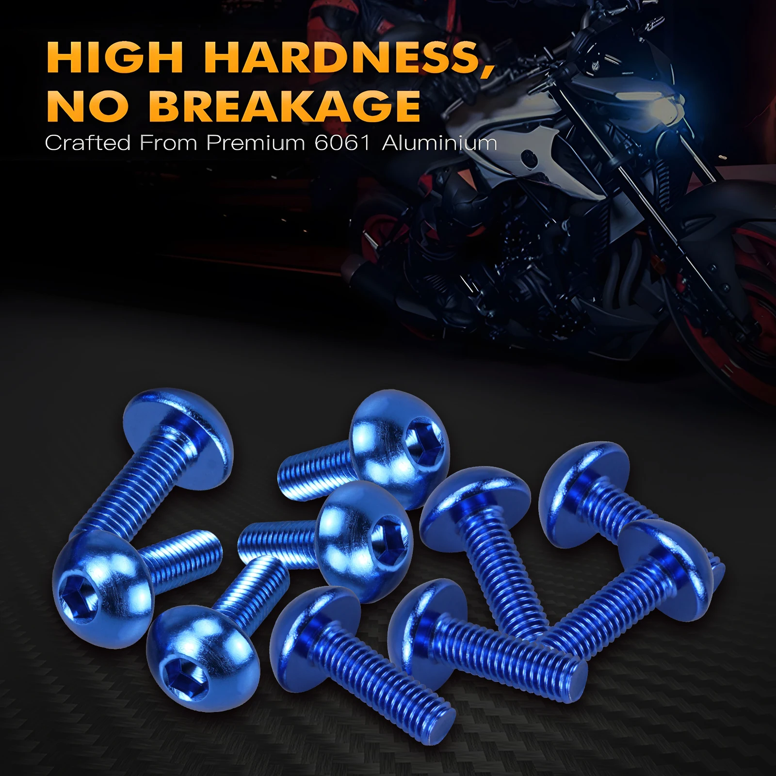 10x Motorcycle Bodywork Fairing Windshield Mount Wellnuts Bolts 5mm for Yamaha FZ1 2001-2013 YZF-R6 1999-2013 YZF-R1 2003-2013