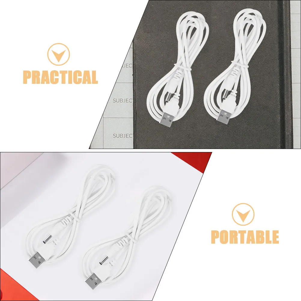 

4Pcs USB to Dc Cable 3.5x1.35mm Robust Charging Capability Universal Compatibility on The Go Use Solid Construction