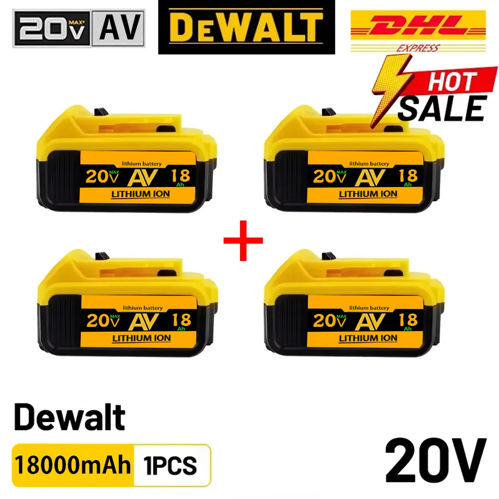 New 100% Original 18000mAh 20V for Dewalt Power Tool Battery DCB206 20V 18.0Ah Battery DCB206 20V Battery DCB205 DCB204-2 DCB200