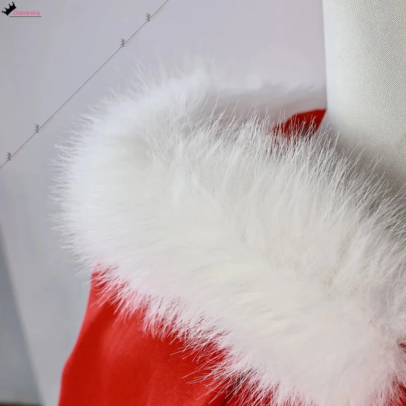 سيندي لو هو تأثيري حلي عيد الميلاد الزي النساء الفتيات موحدة الأحمر هود عباءة منقوشة فستان الأخضر جديلة شعر مستعار الوحش كوس Setv؛ 2 #5