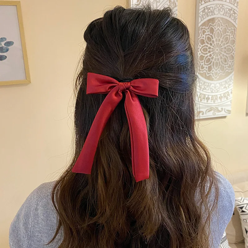 

Bow Hair Tie Soft Elastic Ribbon 5/6pcs Cute Fashionable for Women Daily Use No Slip Gentle