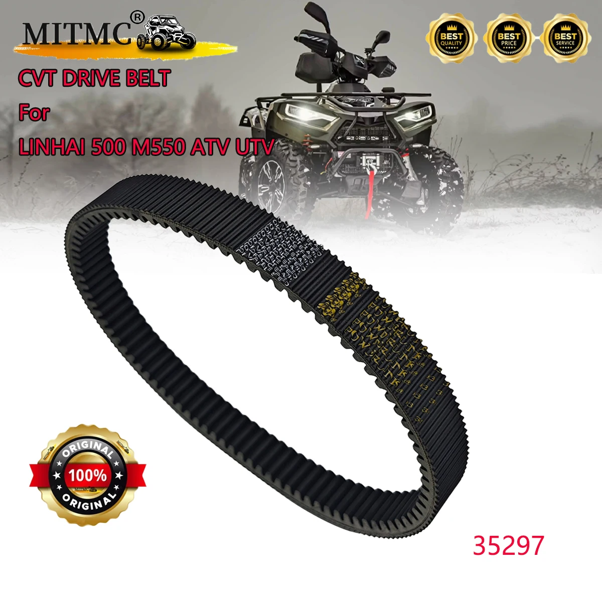 Original Drive Belt / V-Belt For Linhai 500 / 500 PROMAX M550/ M550L / M550 EFI / E2 / E4 T-Boss 550 / 520 ATV UTV 35297