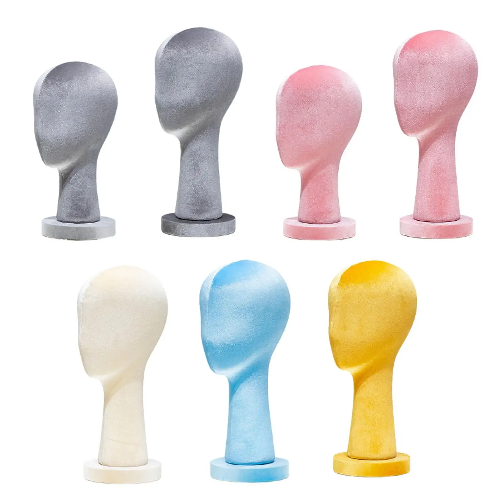

Bald Mannequin Head Manikin Head Hat Holder Wig Display Model Velvet Wig Head for Glasses Hair Salon Scarves Mall Home Decor