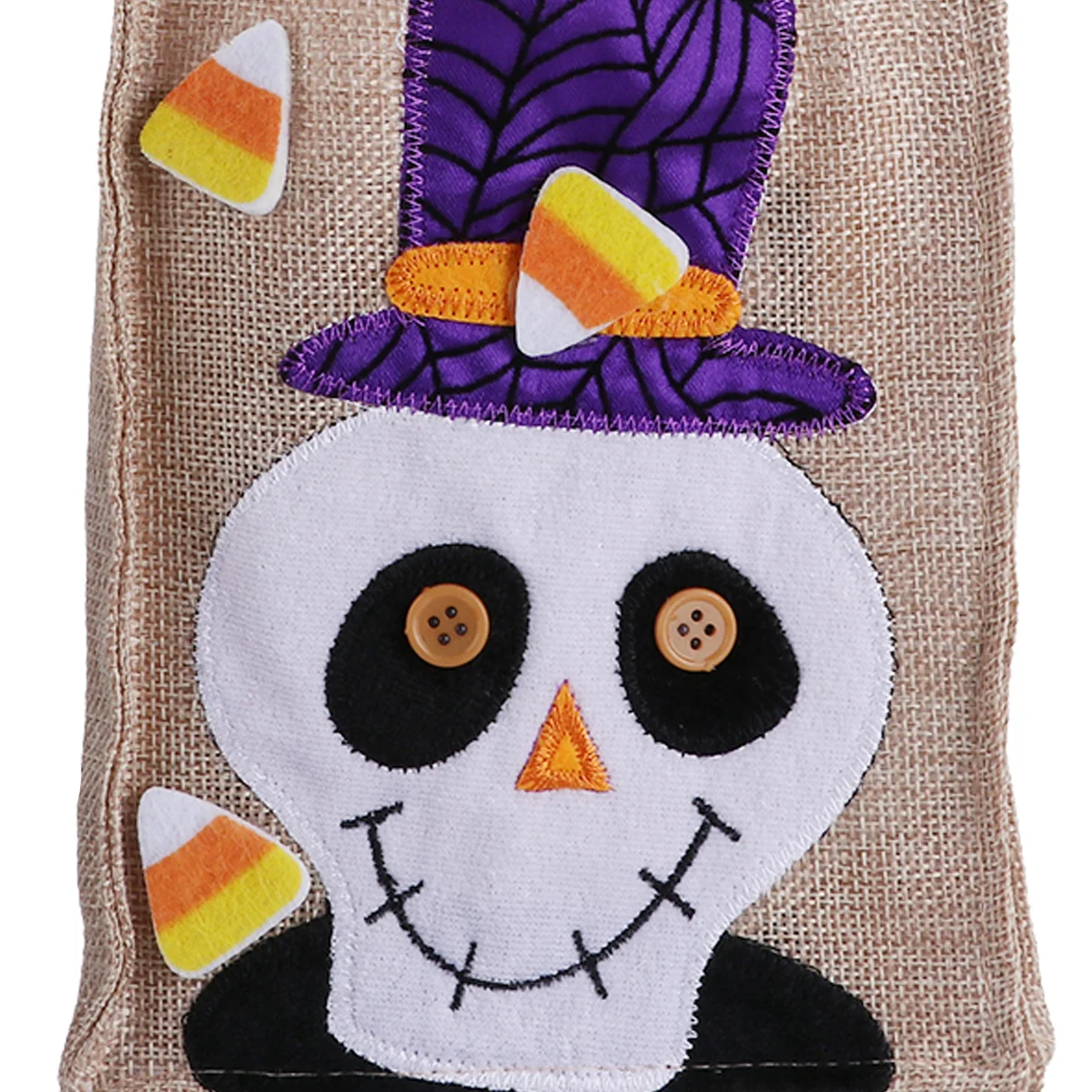 

2 Pcs Halloween Candy Bag Tote Gift Pouch Costumes Pumpkin Party Bags Linen Child