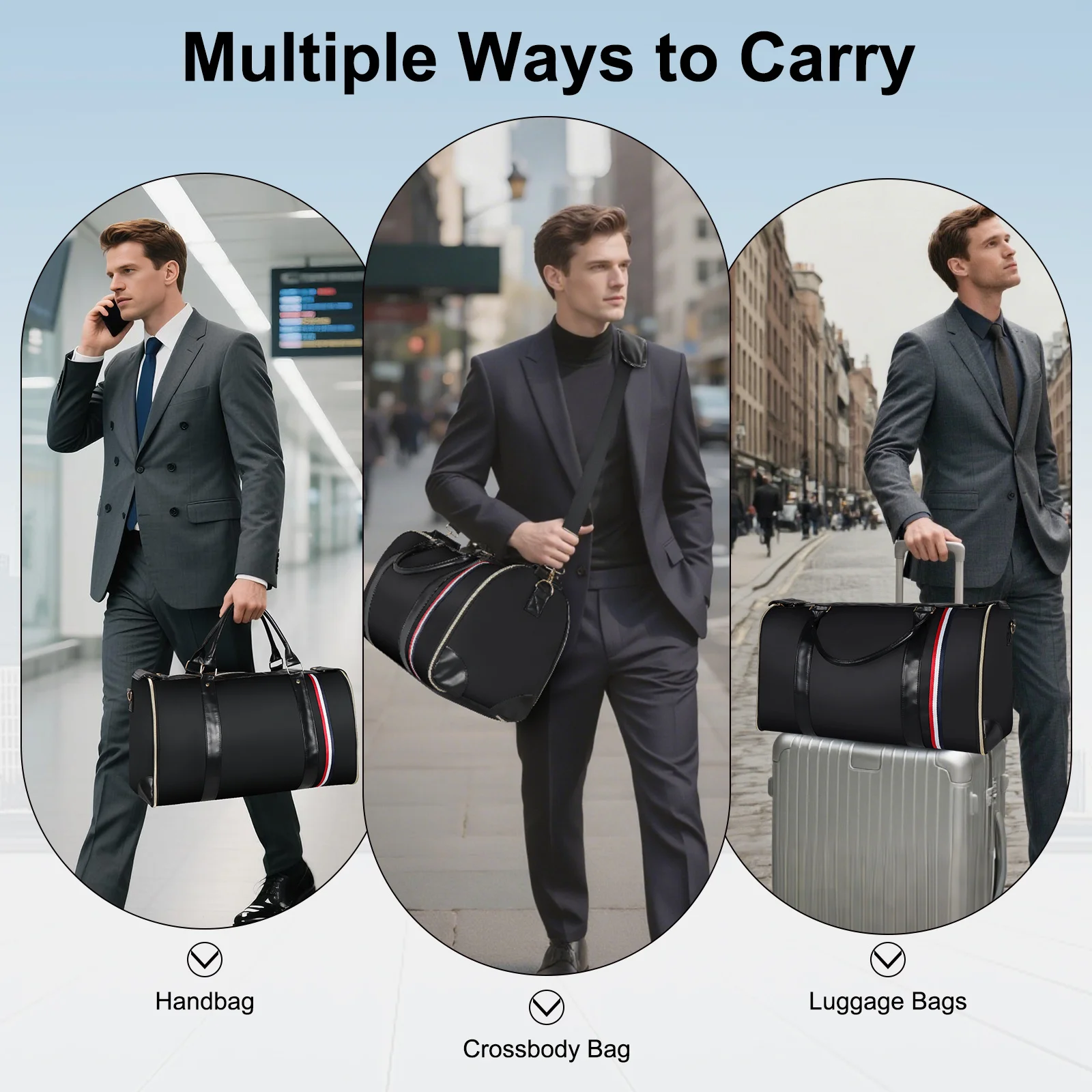 Foldable Suit Storage Bag Fashion PU Folding Large Capacity Travel Duffle Bags Travel Sport Outdoor Multi Function Organizer