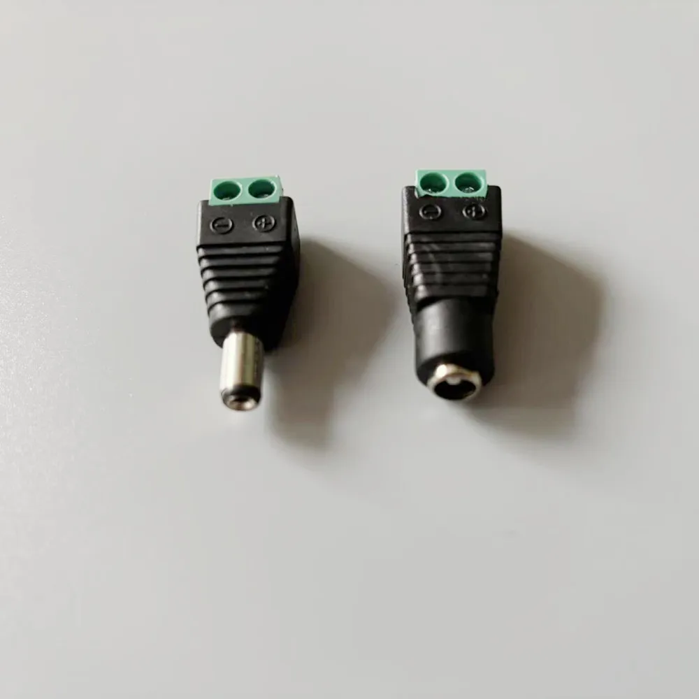 DC Power Jack Plug Adapter Barrel Connector Male Female 5.5*2.1 DC BNC RCA Plug Terminal AV Plug Socket Cable Adapter