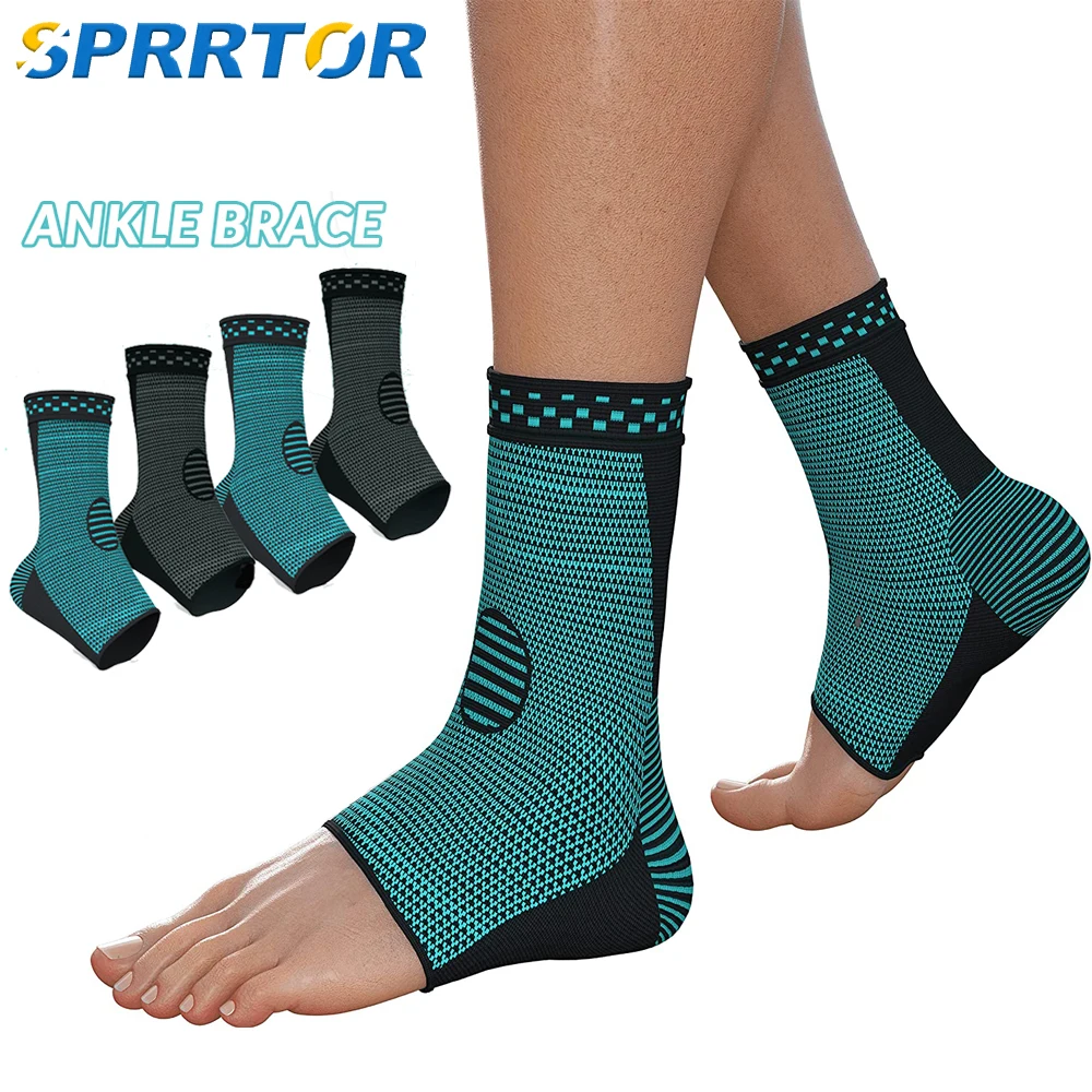 

1Pair Ankle Brace Compression Support Sleeve for Injury Recovery,Plantar Fasciitis Foot Socks with Arch Support,Eases Swelling