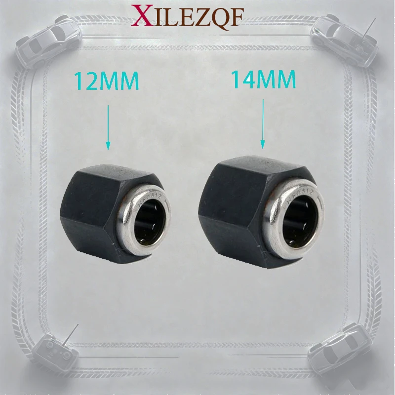 XILEZQF R025 12mm 14mm One Way Bearing Hex Nut for 1/10 HSP Nitro Engine RC Buggy Truck
