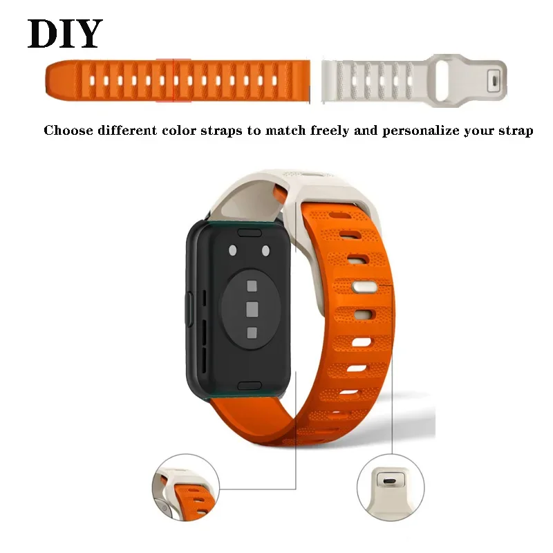 Sport Silicone Watch Strap Band With Connector For Huawei Watch Fit 2 / Fit New / fit2 Smart Watch wristband correa