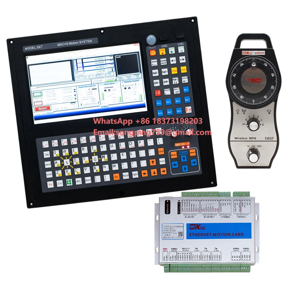 Mach3 4 axis CNC Controller Kit CNC Computer All-in-one PC Operation Panel Industrial Panel S6T for CNC Engraving Router Machine